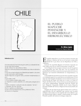 El Pueblo Mapuche Pewenche Y El Desarrollo Hidroeléctrico