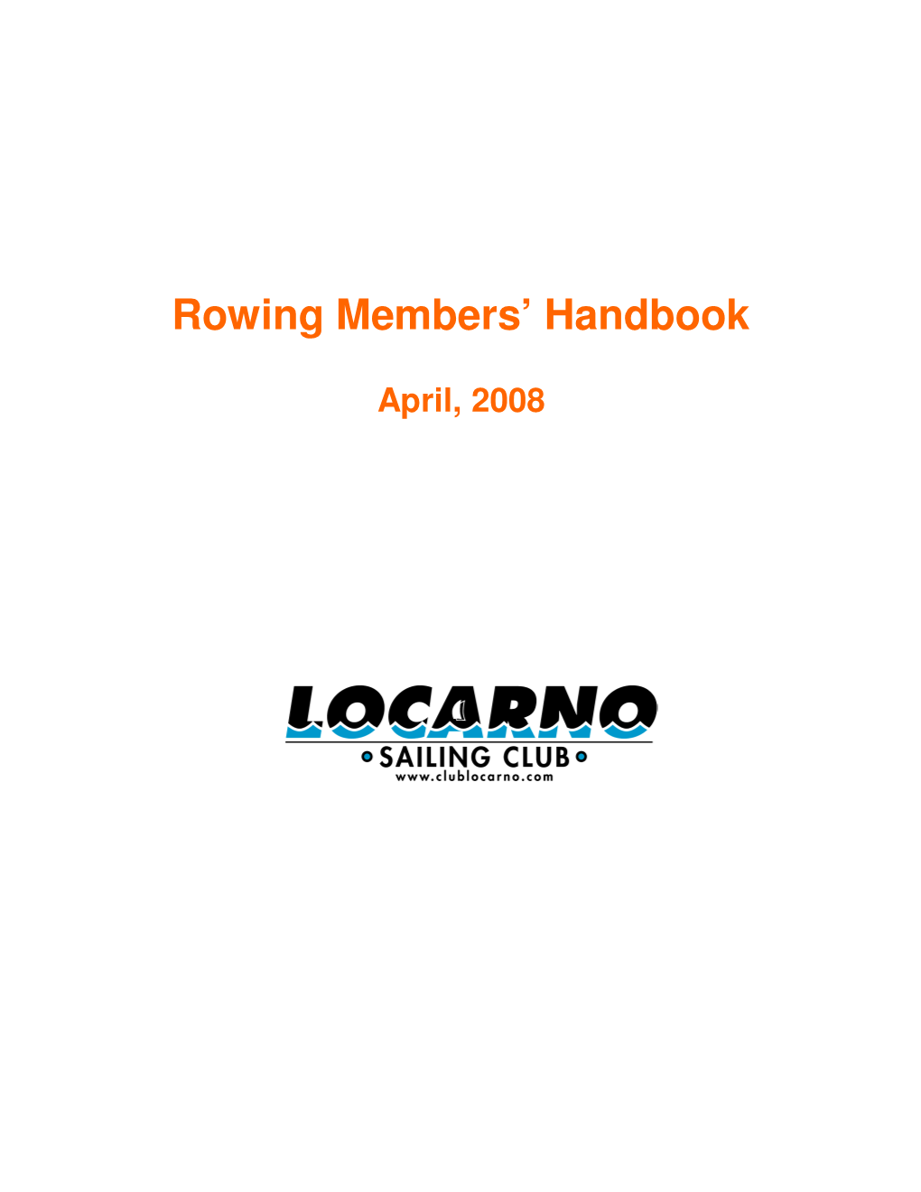 Rowing Members' Handbook