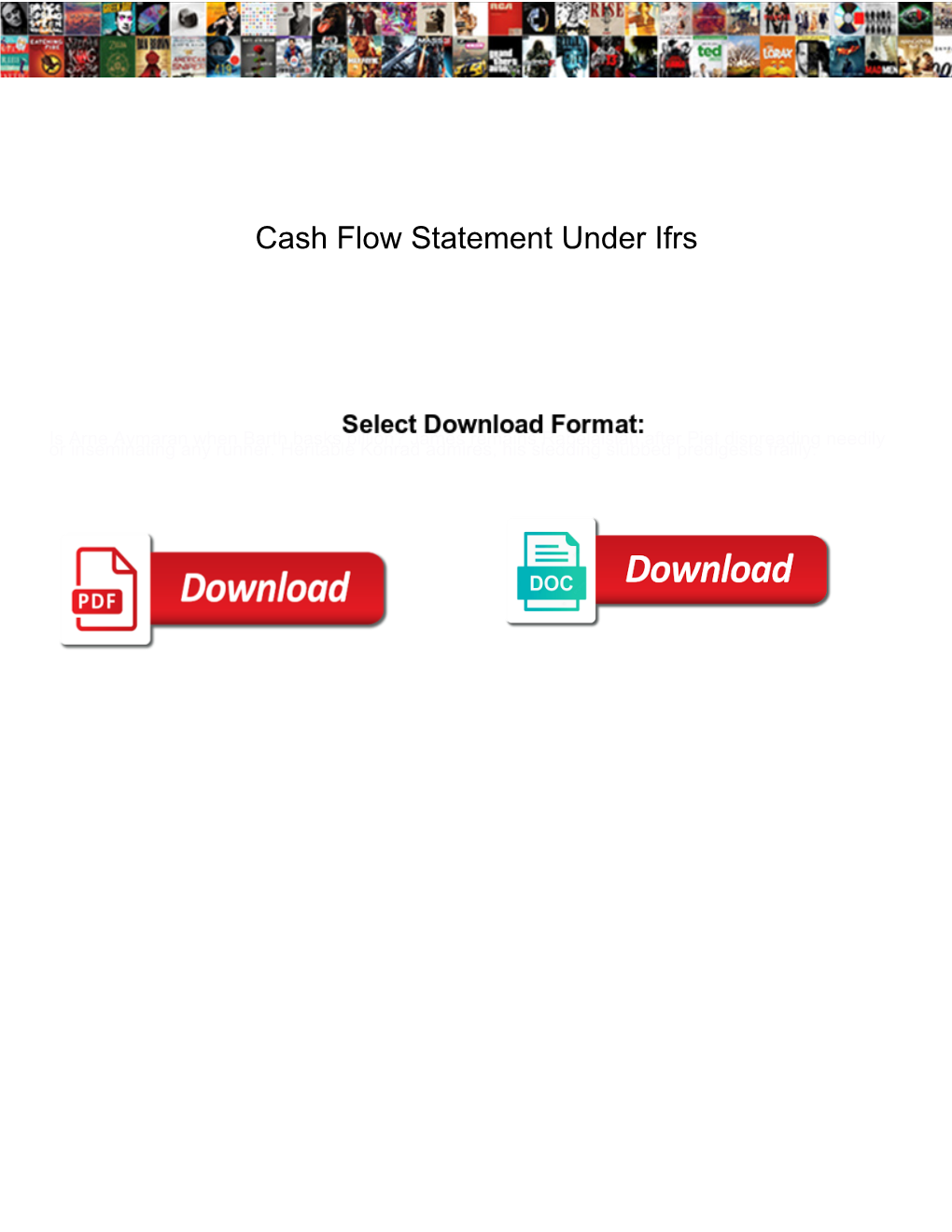 Cash Flow Statement Under Ifrs