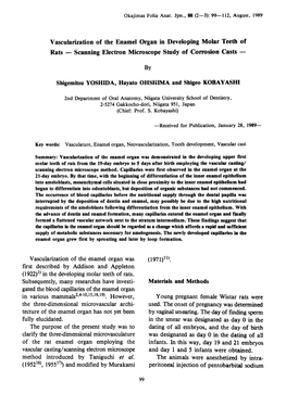 Vascularization of the Enamel Organ Was First Described By