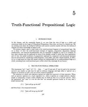 Truth-Functional Propositional Logic