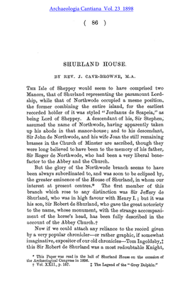 Shurland House on the Occasion of the Archaeological Congress in 1896