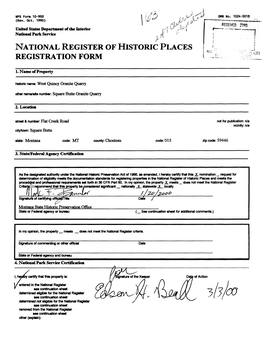 National Register of Historic Places Registration Form Puces