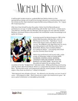 A Self-Taught Master Musician, Guitarist Michael Hinton Thrives on The