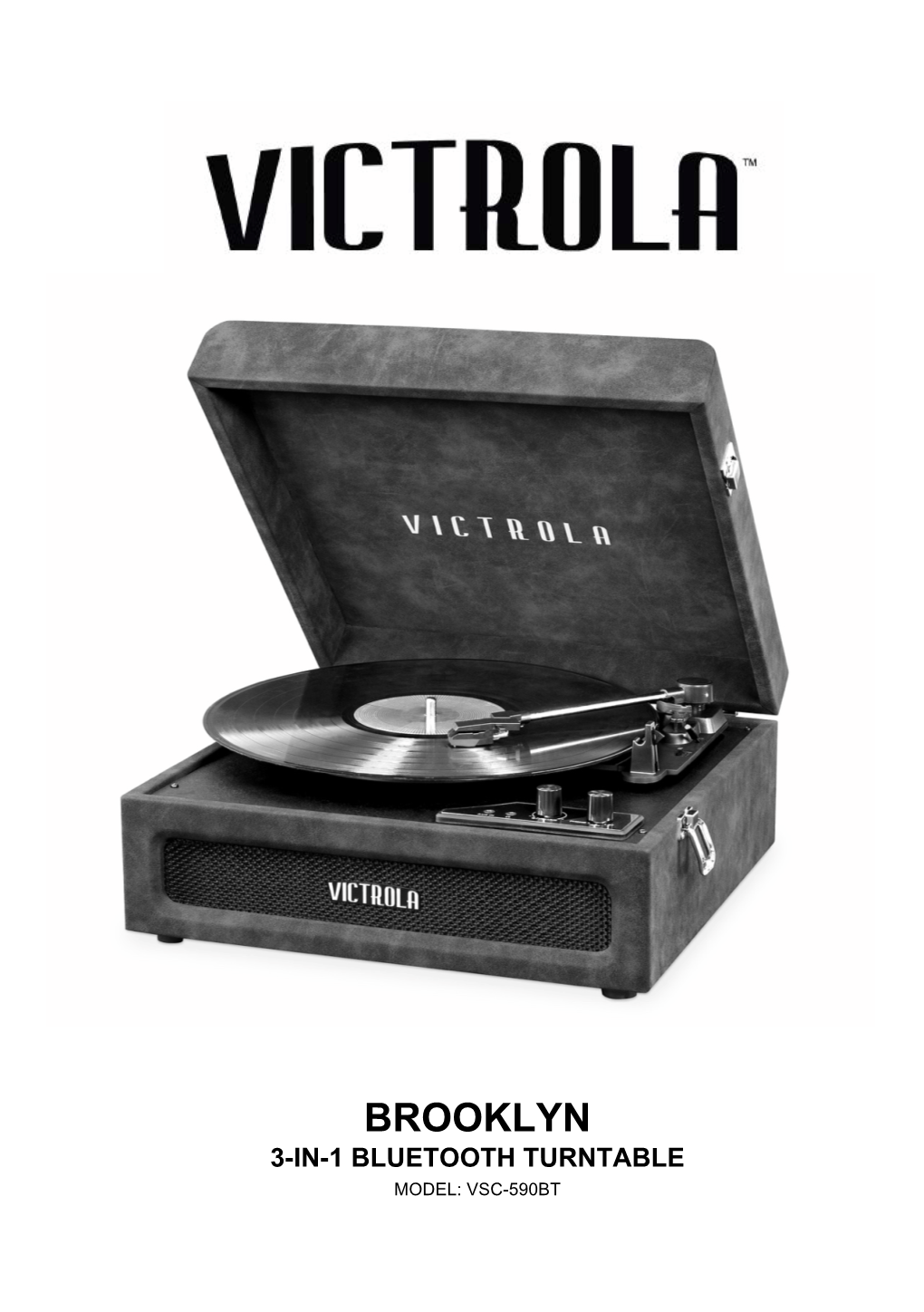 Brooklyn 3-In-1 Bluetooth Turntable Model: Vsc-590Bt