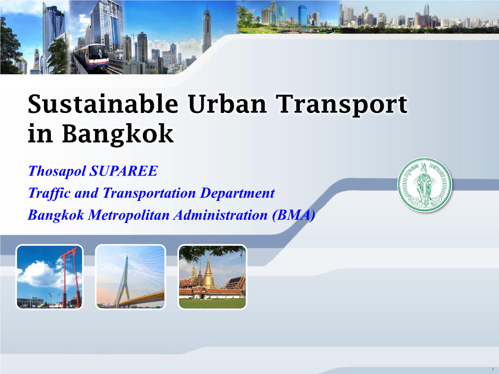 Sustainable Urban Transport in Bangkok