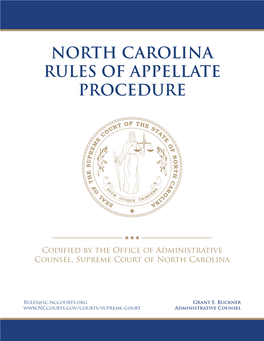 North Carolina Rules of Appellate Procedure