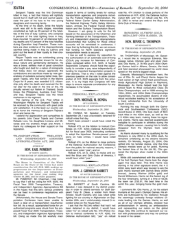 CONGRESSIONAL RECORD— Extensions of Remarks E1754 HON