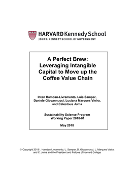 Leveraging Intangible Capital to Move up the Coffee Value Chain