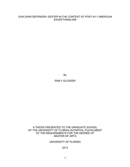 University of Florida Thesis Or Dissertation Formatting