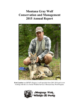 Wolf Conservation and Management 2015 Annual Report