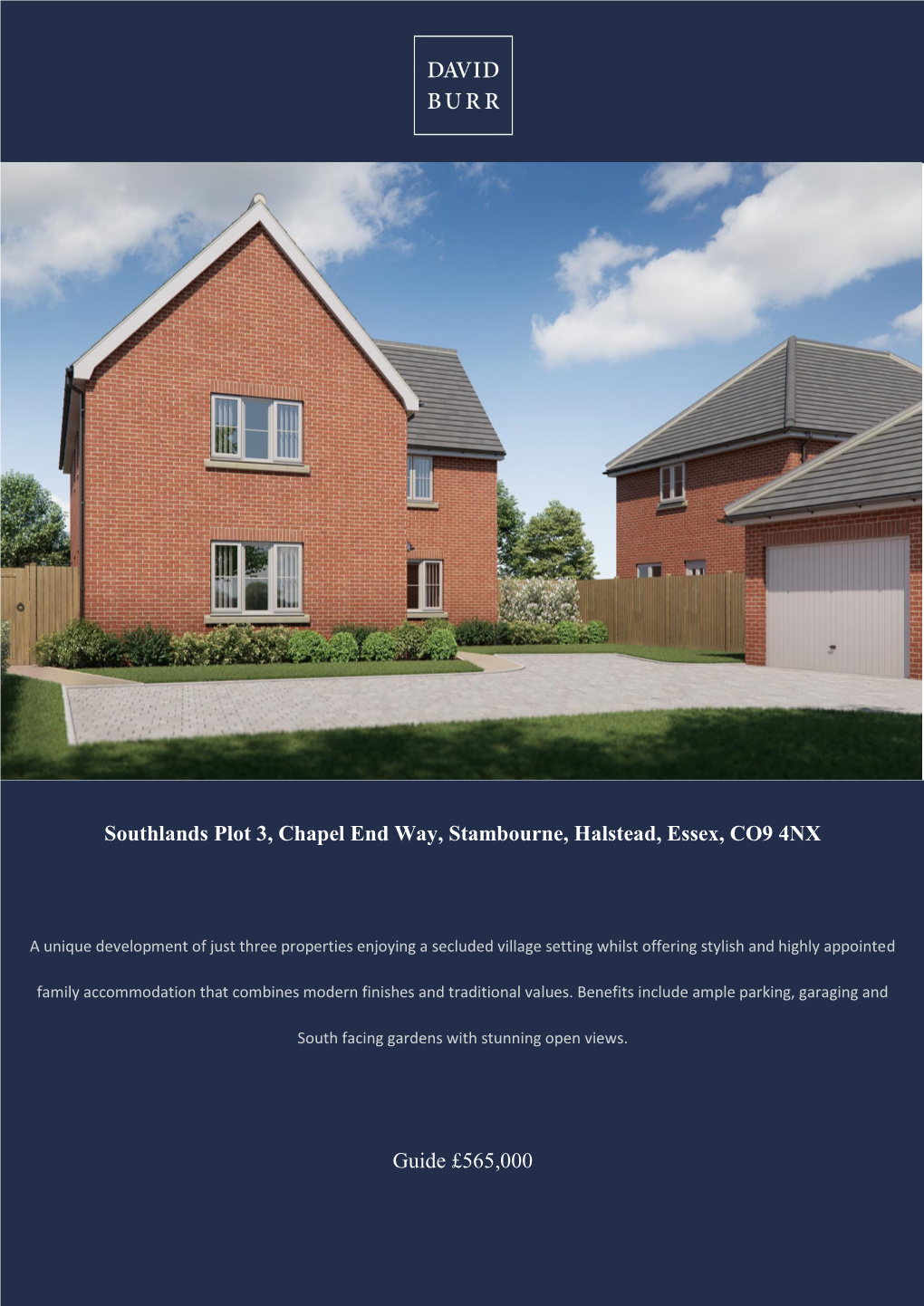 Southlands Plot 3, Chapel End Way, Stambourne, Halstead, Essex, CO9 4NX