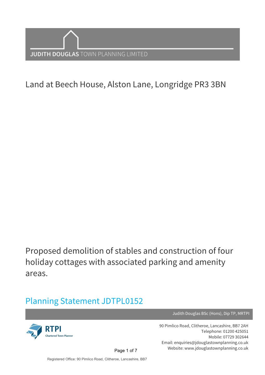 Land at Beech House, Alston Lane, Longridge PR3 3BN Proposed