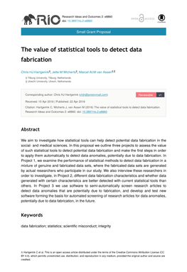 The Value of Statistical Tools to Detect Data Fabrication