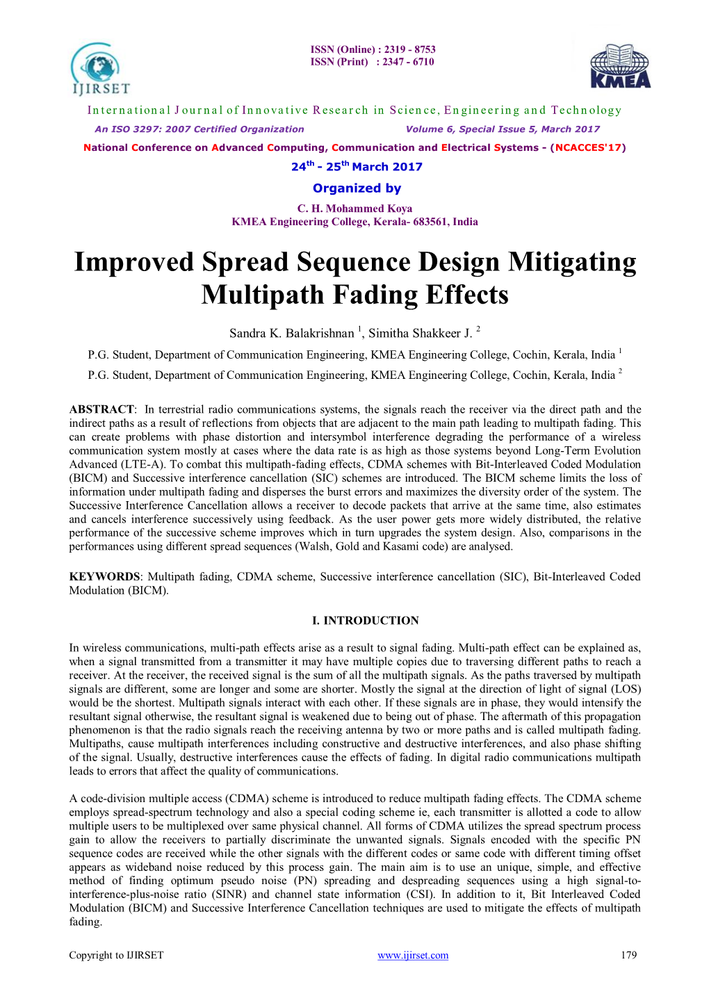 Improved Spread Sequence Design Mitigating Multipath Fading Effects