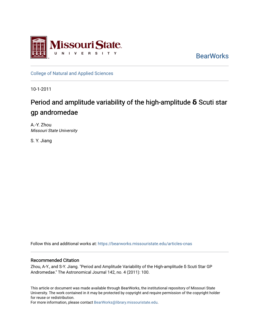 Period and Amplitude Variability of the High-Amplitude Δ Scuti Star Gp Andromedae