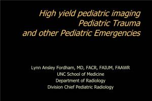 Pediatric Trauma Imaging from Head To