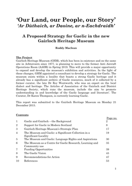 Section 1 Gaelic and Gairloch