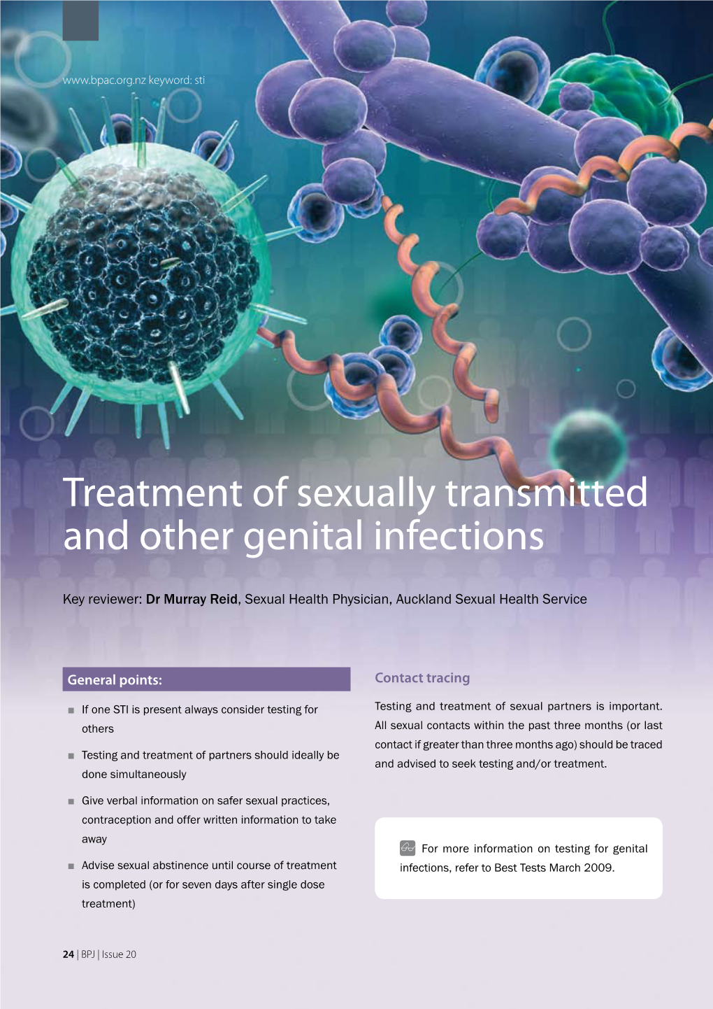 Treatment of Sexually Transmitted and Other Genital Infections