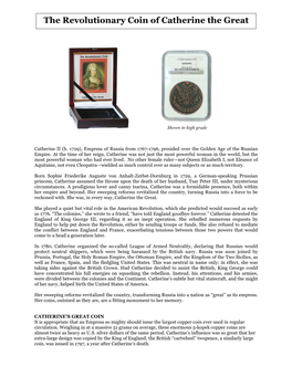 The Revolutionary Coin of Catherine the Great