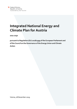 Integrated National Energy and Climate Plan for Austria