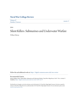 Submarines and Underwater Warfare William Murray