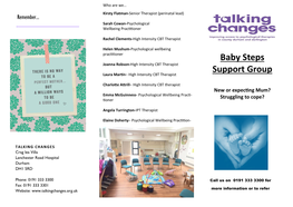 County Durham Baby Steps Leaflet Updated March 2020 for Professionals