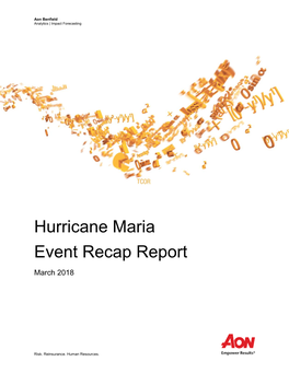 Hurricane Maria Event Recap Report