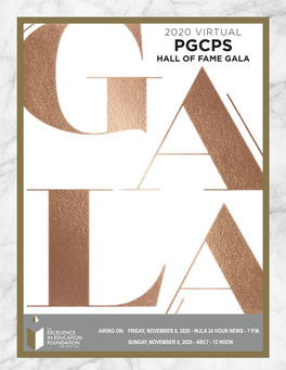 2020 PGCPS Hall of Fame Gala Booklet