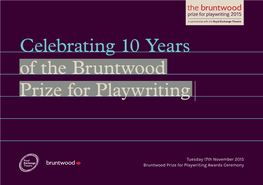 Celebrating 10 Years of the Bruntwood Prize for Playwriting