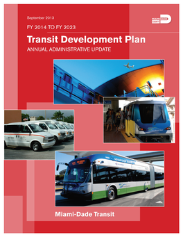 Transit Development Plan ANNUAL Administrative Update