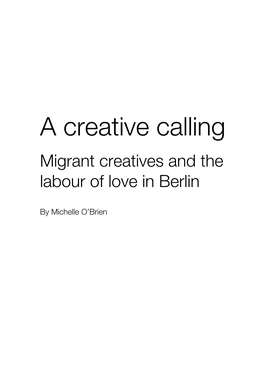 A Creative Calling