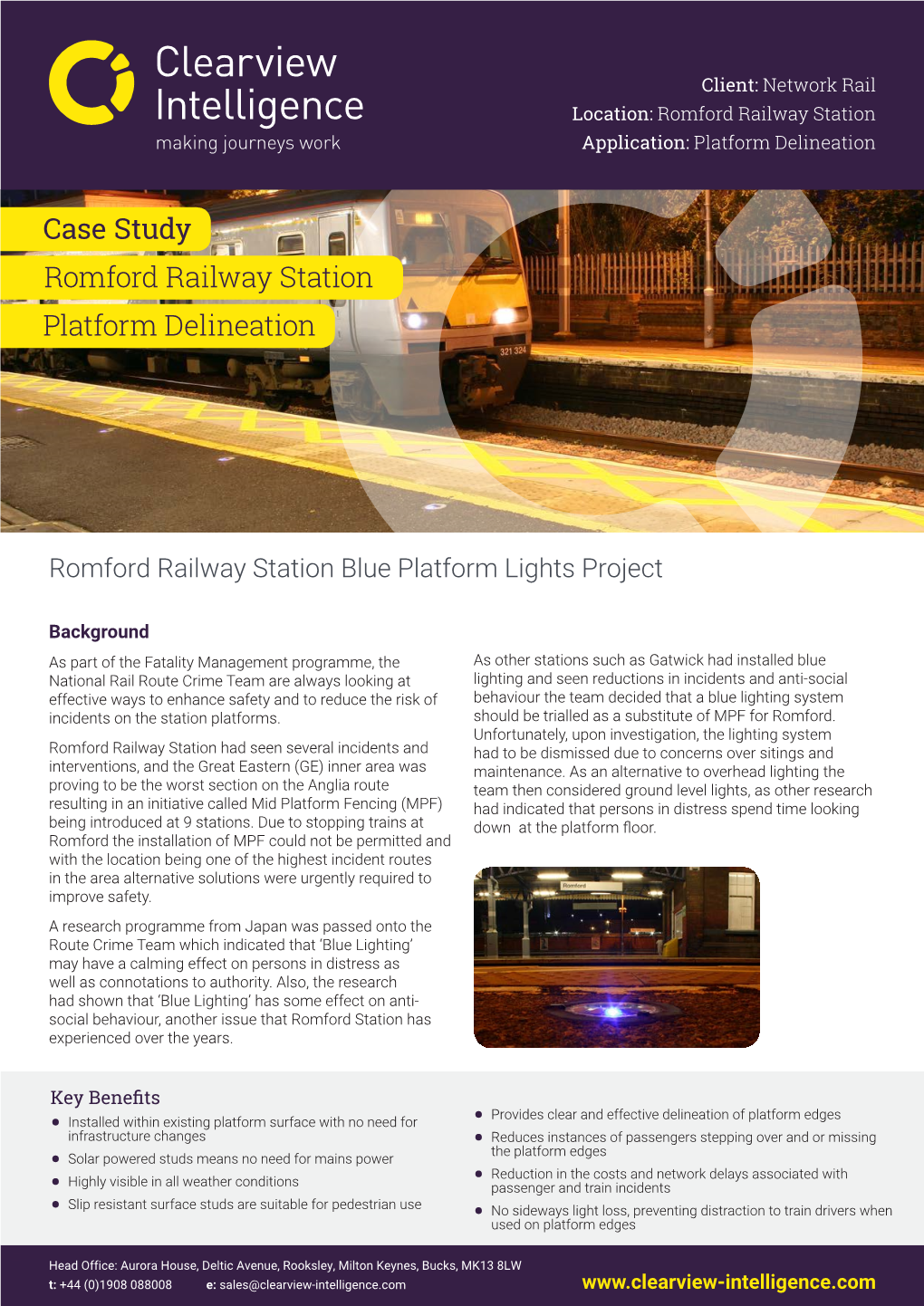 Case Study Romford Railway Station Platform Delineation