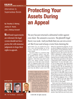 Alternatives to Supersedeas Bonds: Protecting Your Assets During An