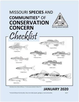 Missouri Species and Communities of Conservation Concern Checklist (Checklist) and the Wildlife Code of Missouri (Code)