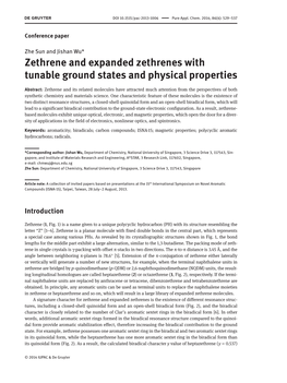 Zethrene and Expanded Zethrenes with Tunable Ground States and Physical Properties