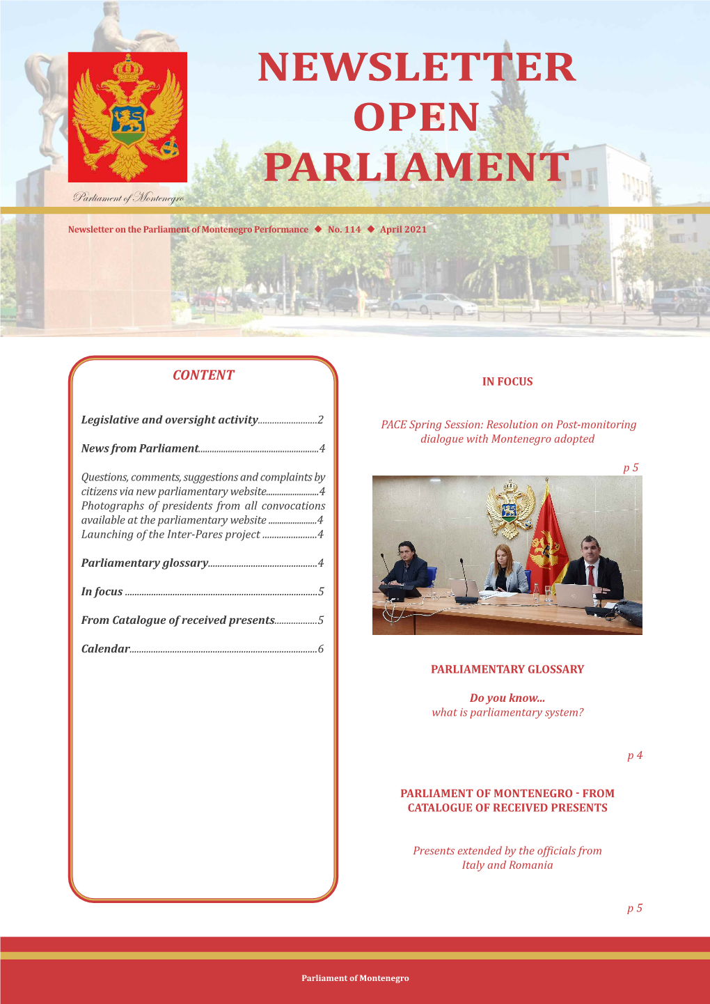 Newsletter Open Parliament