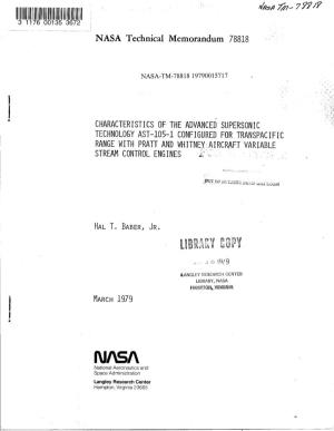 NASA Technical Memorandum 78818