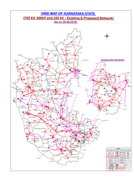 765 Kv, 400Kv and 220 Kv - Existing & Proposed Network) (As on 30-06-2015