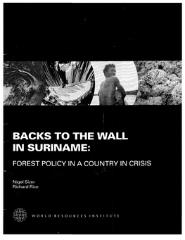 Backs to the Wall in Suriname: Forest Policy in a Country in Crisis