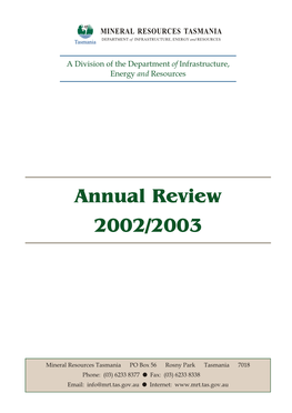 Annual Review 2002/2003