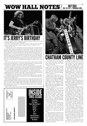 It's Jerry's Birthday Chatham County Line
