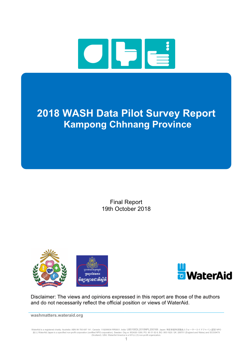 WASH Data Pilot Survey Report, Kampong