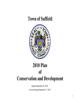 2009 Plan of Conservation and Development – Town of Suffield, Connecticut
