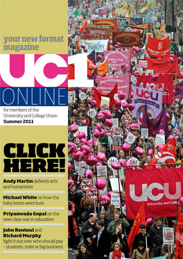 Your New Format Magazine 1 ONLINE for Members of the University and College Union Summer 2011