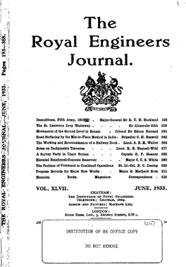 I Royal Engineers Journal