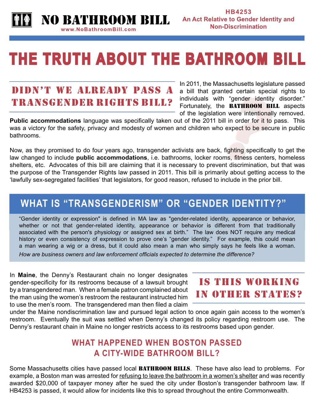 The Truth About the Bathroom Bill What Is “Transgenderism” Or “Gender Identity?”