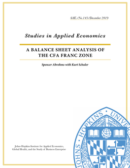 A Balance Sheet Analysis of the Cfa Franc Zone
