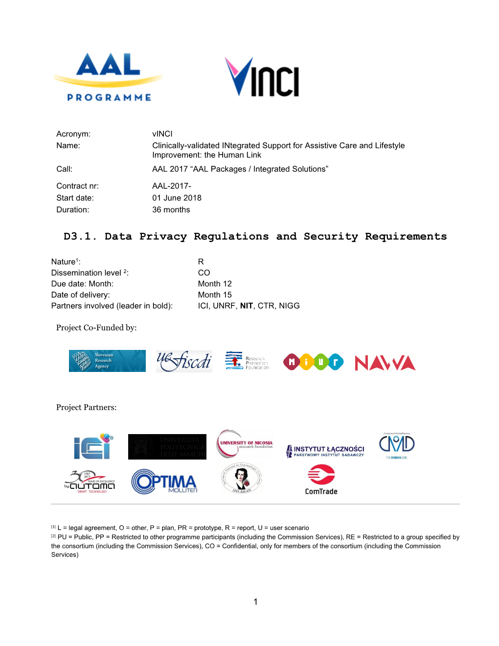 D3.1. Data Privacy Regulations and Security Requirements