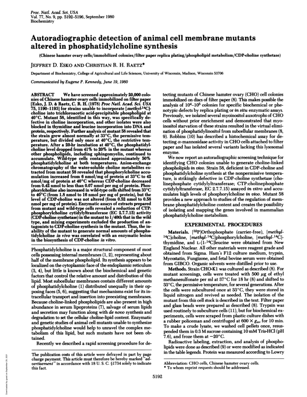 Altered in Phosphatidylcholine Synthesis